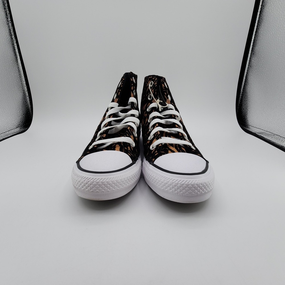Converse Chuck Taylor All Star Sneakers Womens 7 Animal Print Velvet Burnout NEW - Picture 3 of 11